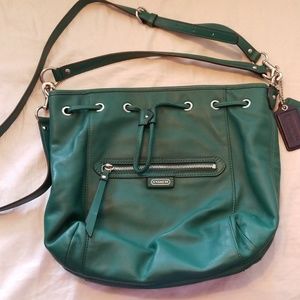 Coach green satchel